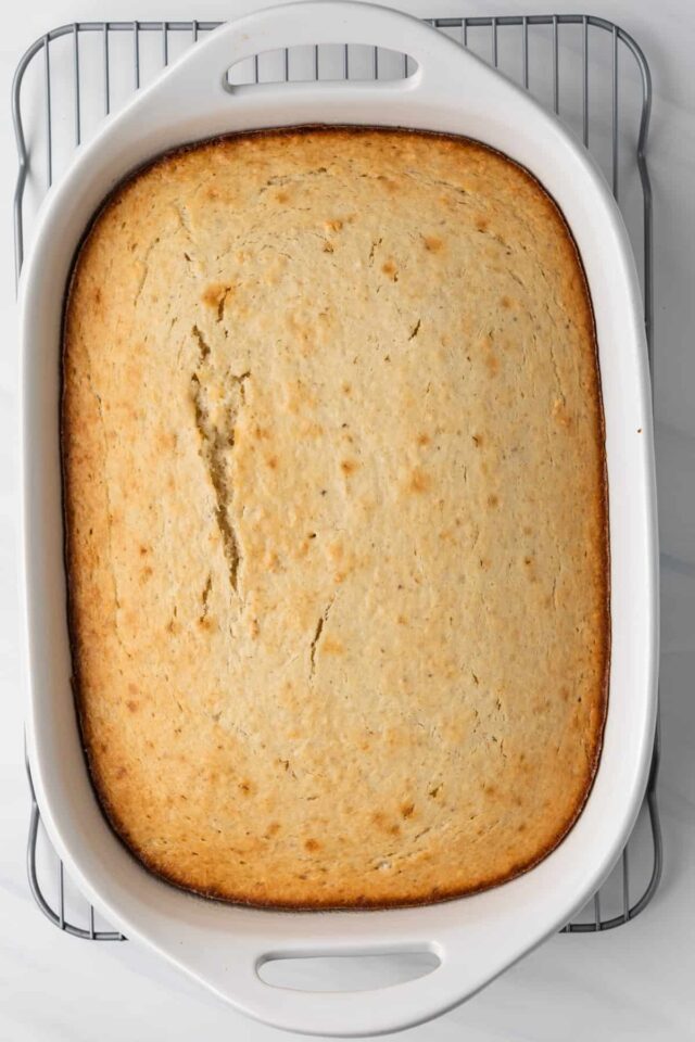 Freshly baked banana cake