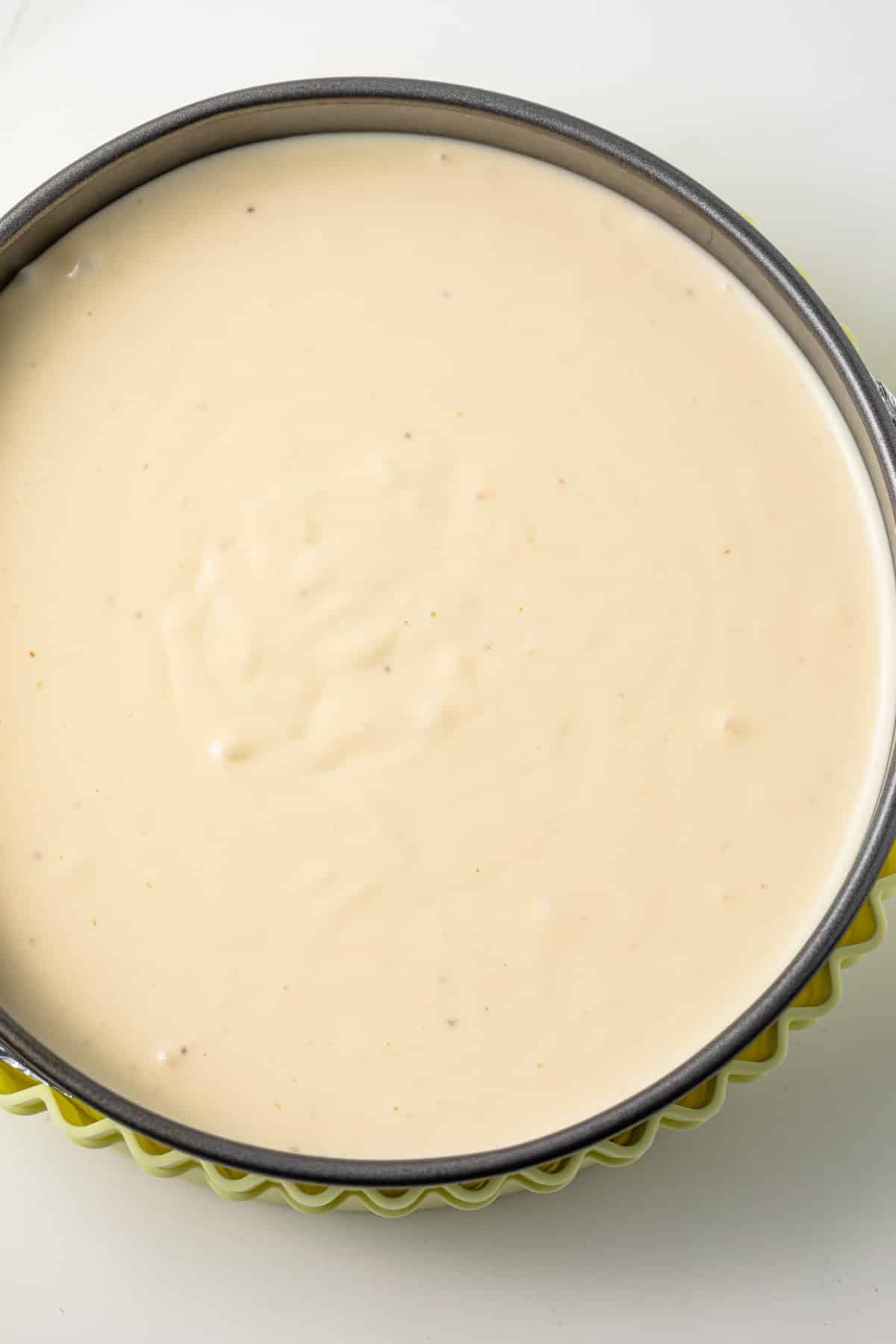 Unbaked cheesecake.