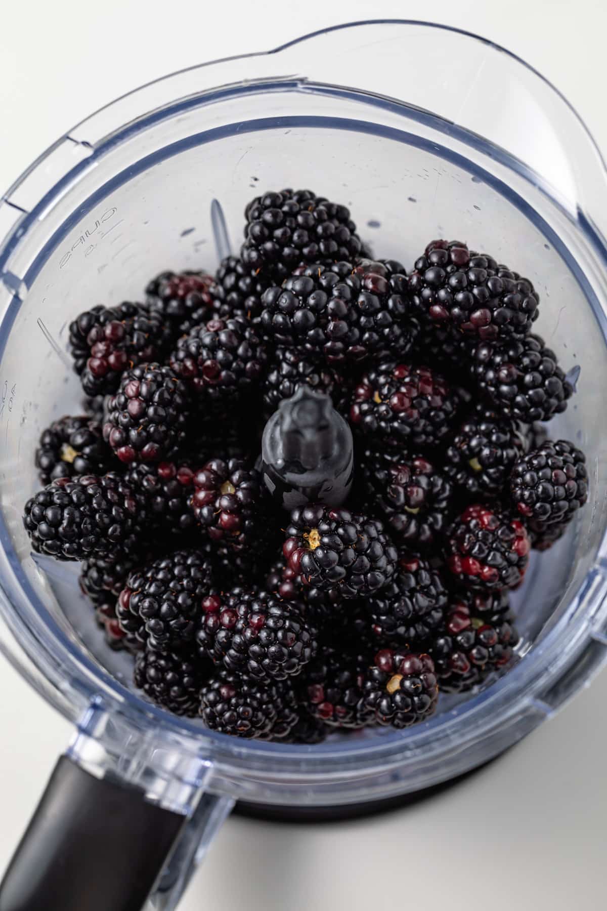 Blackberries in blender.