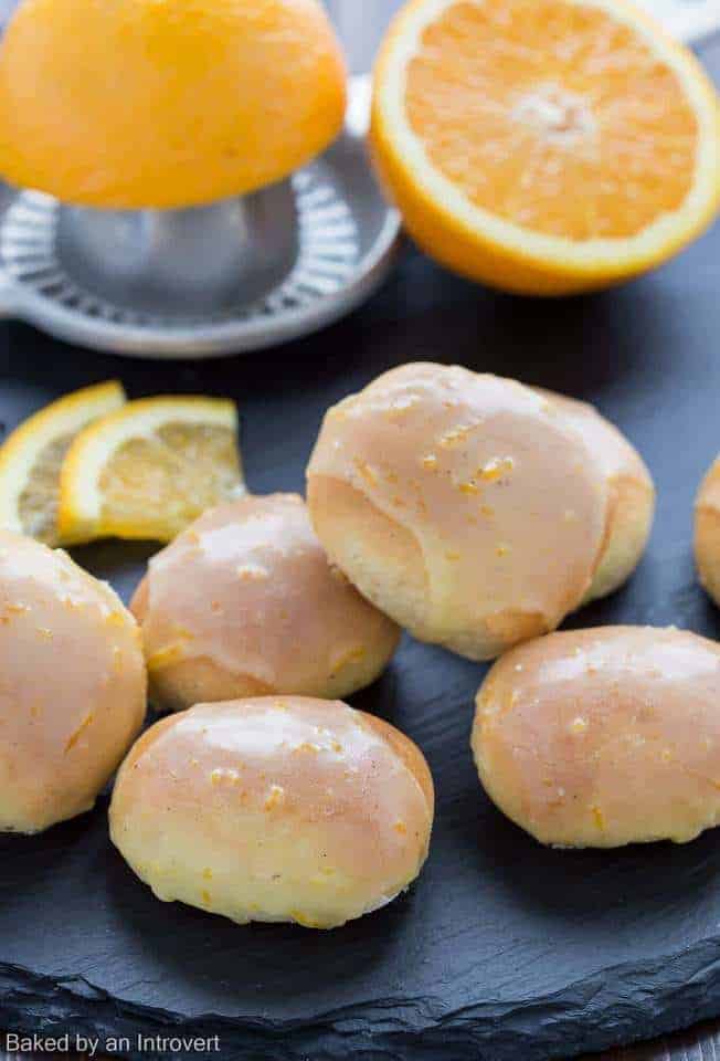 Brown Butter Beignet on slate platter