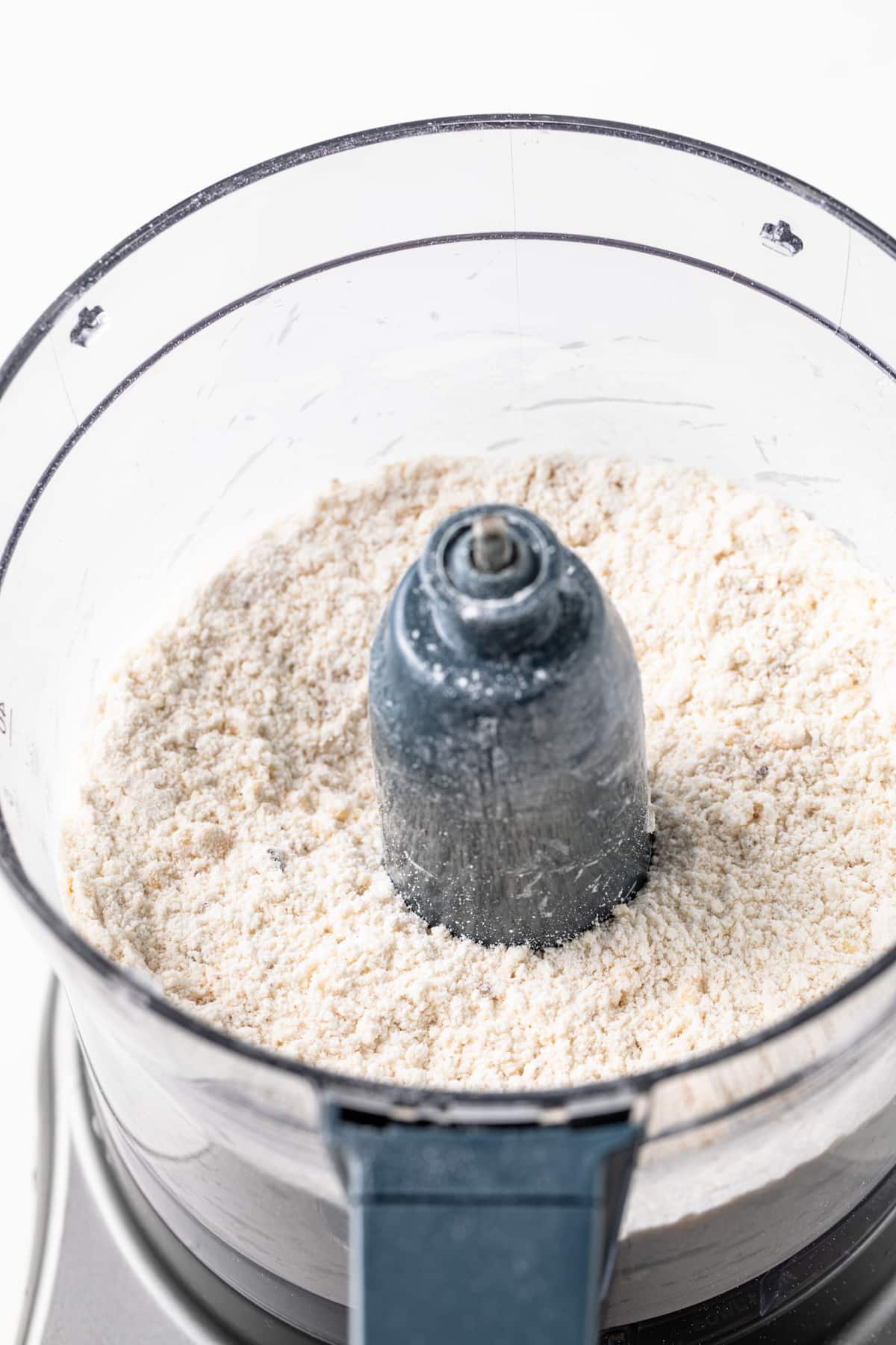 Butter and flour pulsed together in food processor.