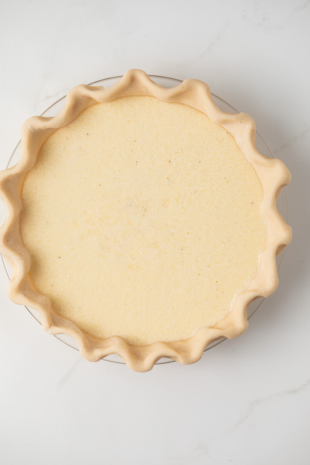 Unbaked buttermilk pie.