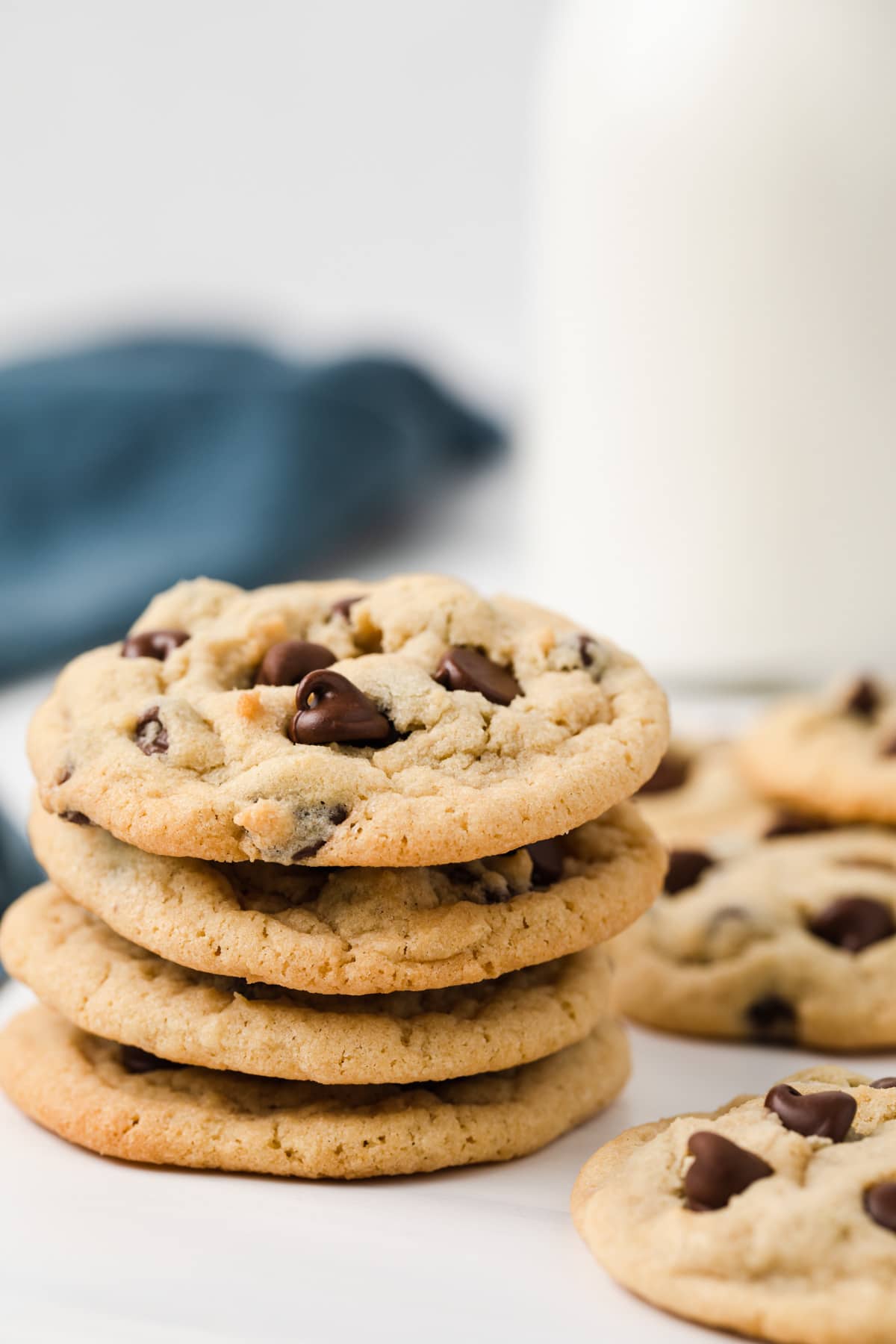 stack of chocolate chip cookies