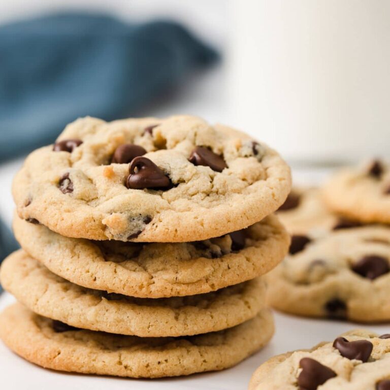 stack of chocolate chip cookies
