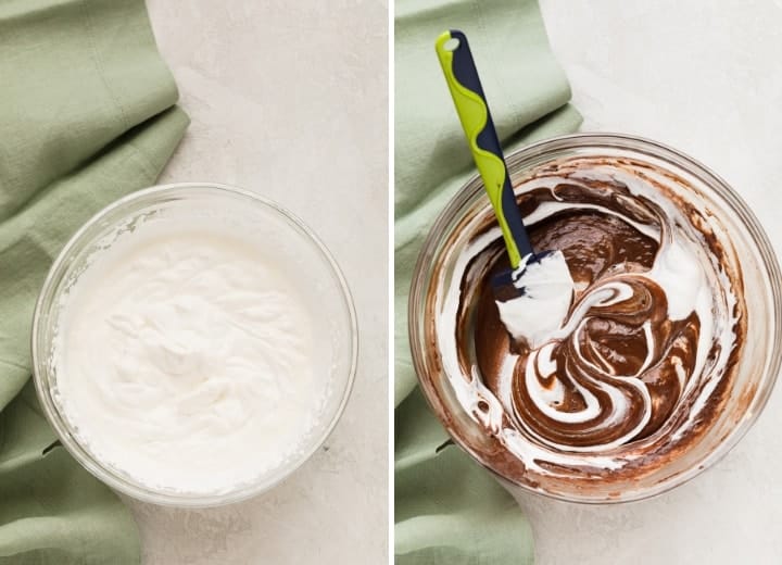 chocolate with whipped cream process shots