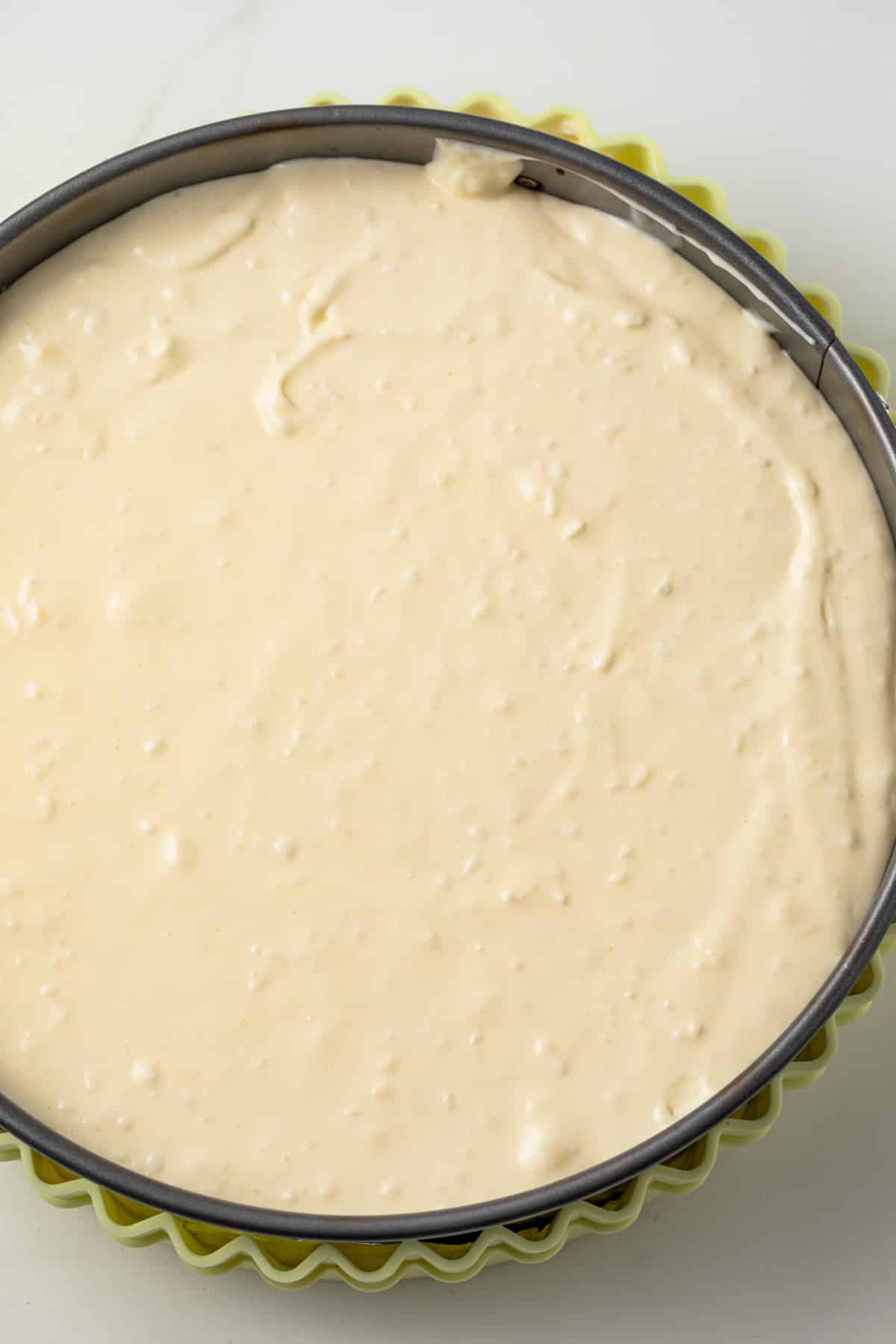 Unbaked cheesecake.