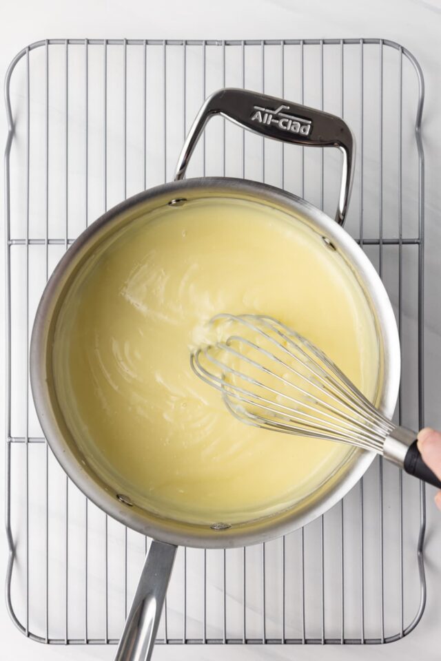 Coconut pudding in pot.