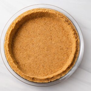 overhead of graham cracker pie crust