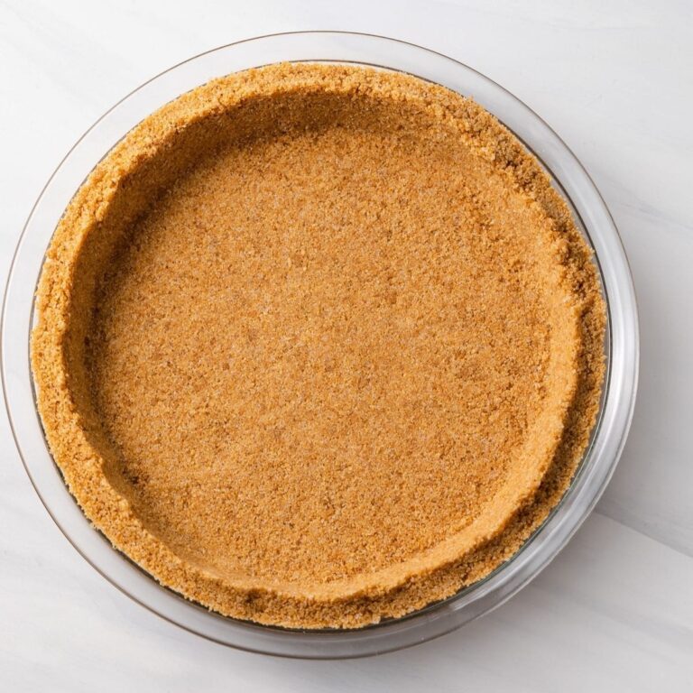 overhead of graham cracker pie crust