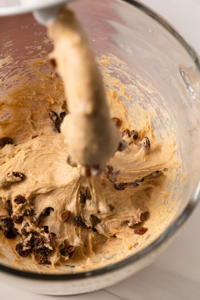 Spices added to milk and yeast.