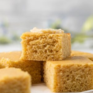 maple brown butter cornbread stacked