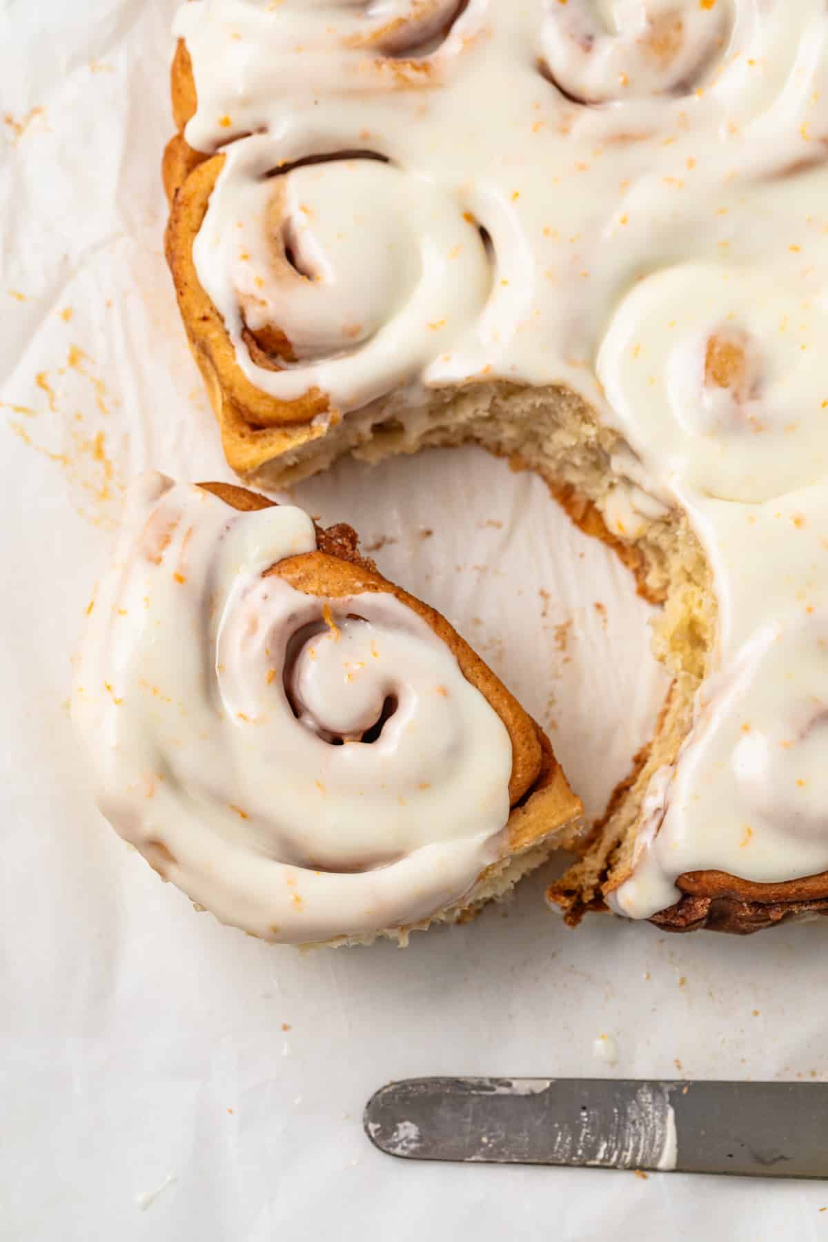 Sweet roll pulled away.