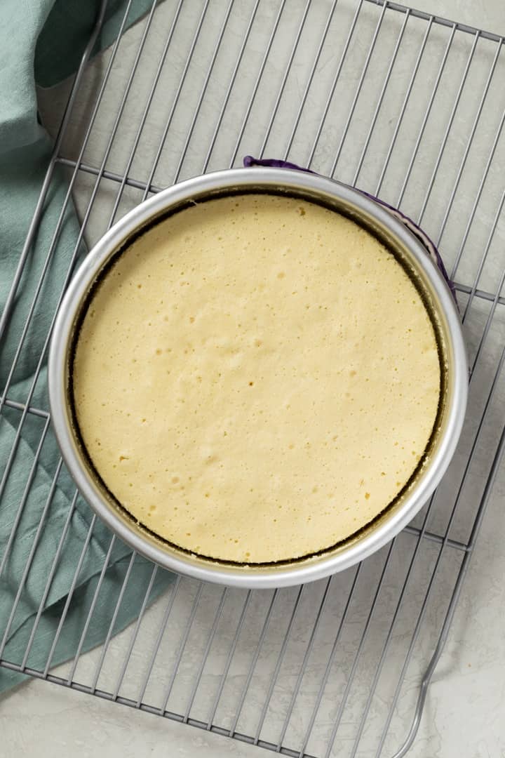 coconut cake in pan