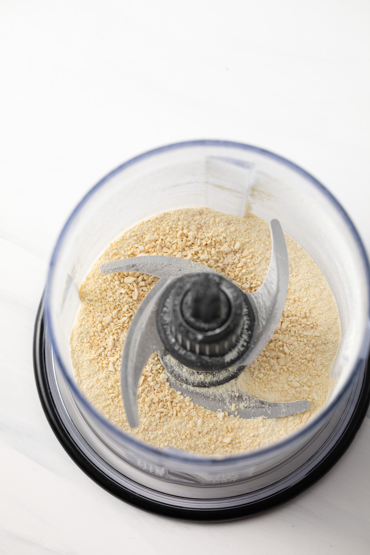 Pineapple powder in a food processor.