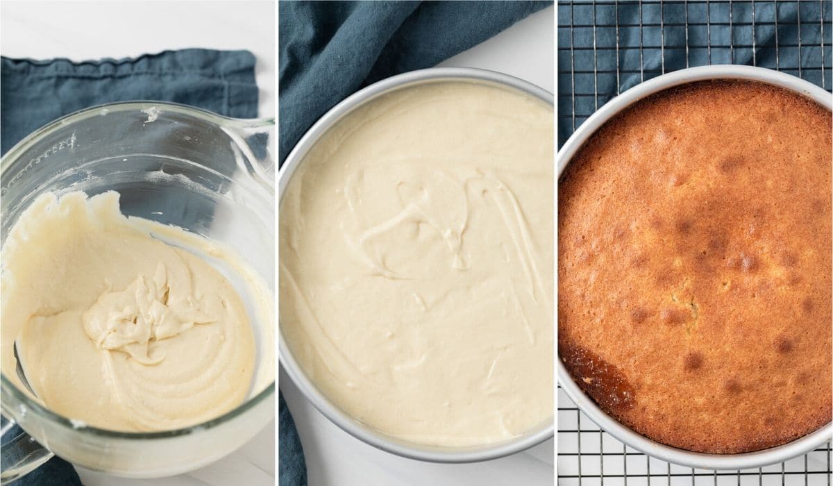 process shots for making pineapple cake