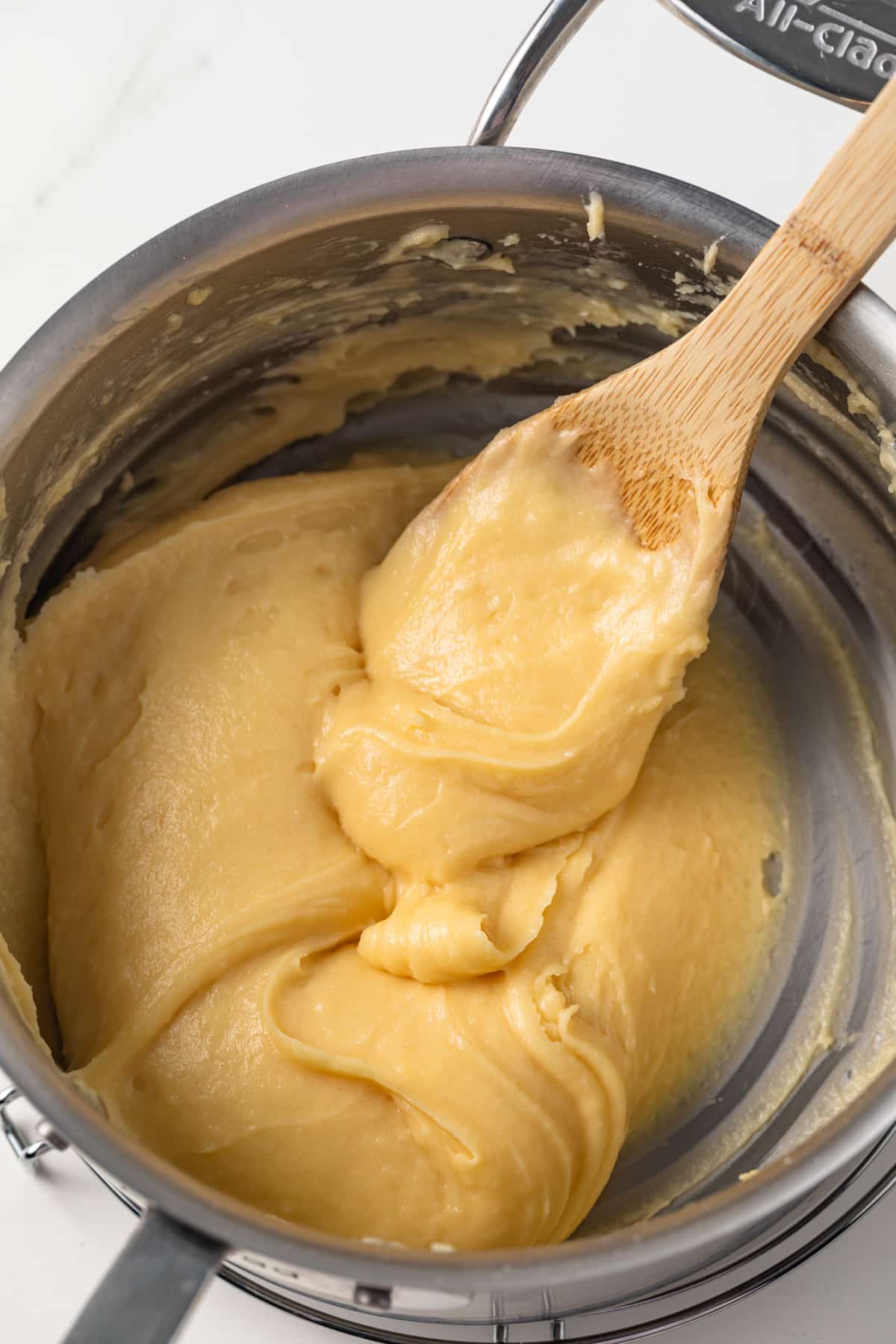 Choux pastry dough.