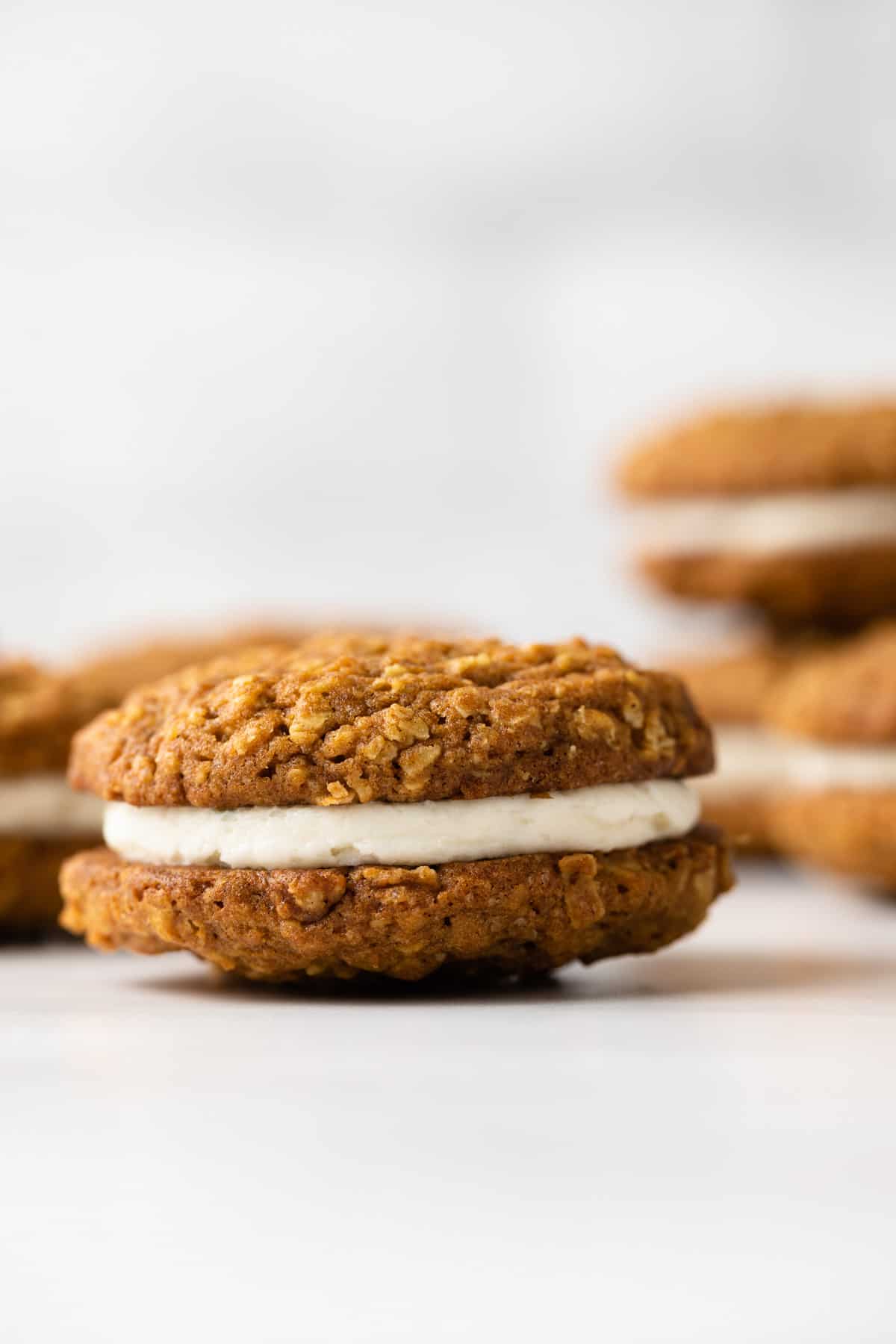 A pumpkin oatmeal creme pie