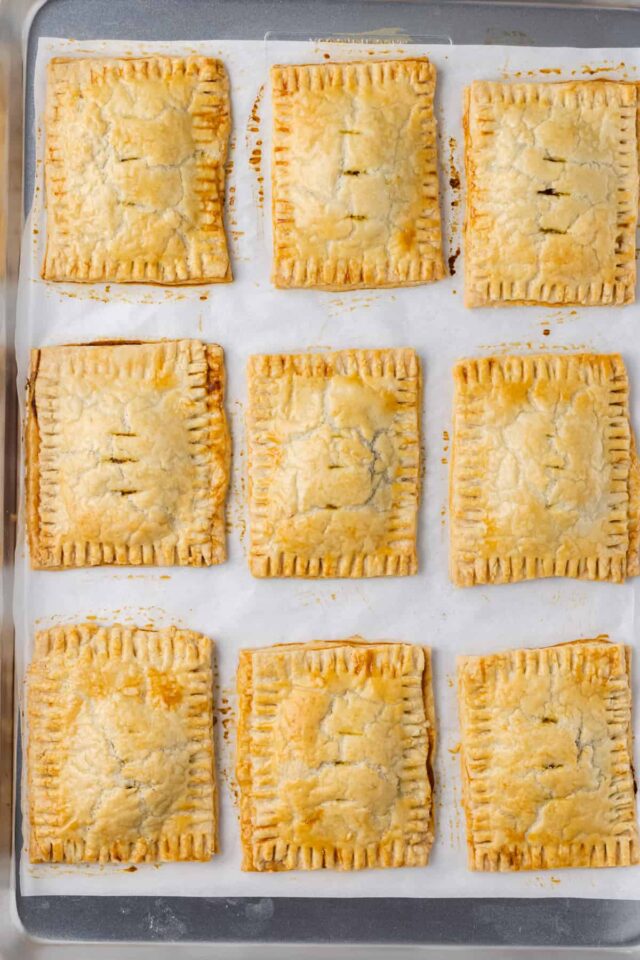 Freshly baked pumpkin pie pop tarts
