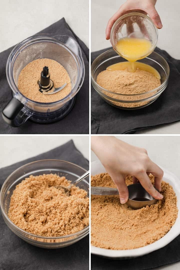 graham cracker crust process shots