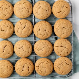 cookies neatly arranged on a wire rack
