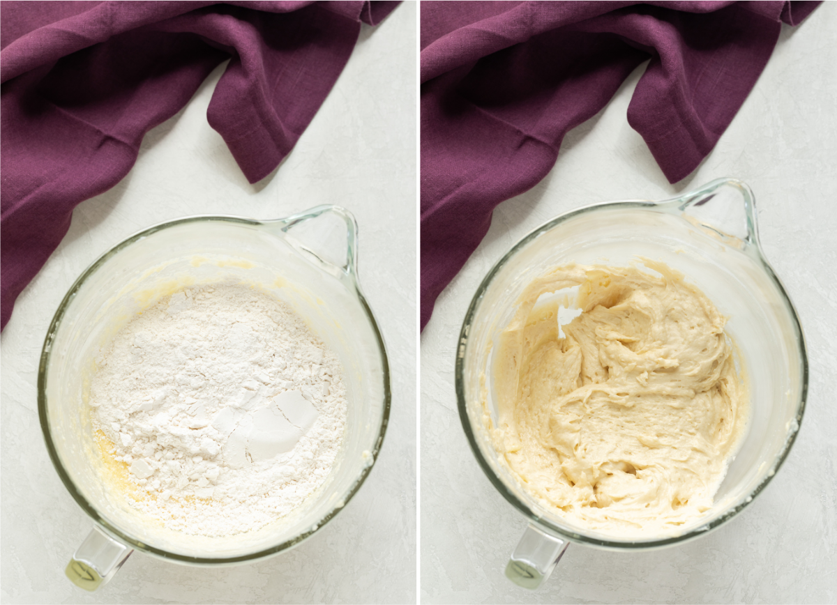 process shots for mixing dry ingredients